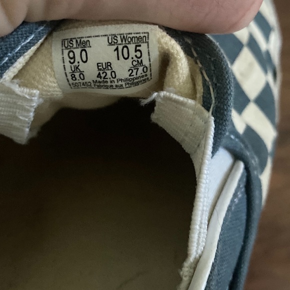 Vans slip on classic checkerboard size 9 mens - Picture 5 of 7